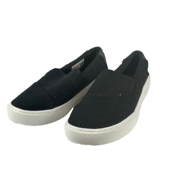 TOMS Luca Slip-on Women’s Size 6.5 Black Fabric NEW WITH TAGS - Picture 2 of 9